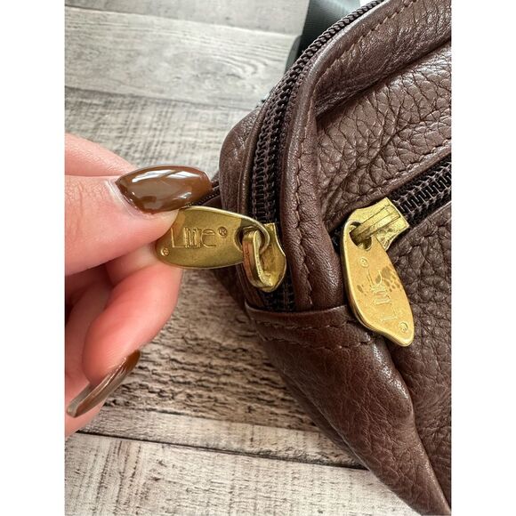 Vintage Libaire Brown Pebble Leather Unisex Waist Belt Bag Fanny Pack One Size - Picture 9 of 9